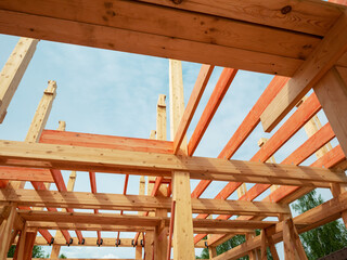 Construction of a wooden house: frame details