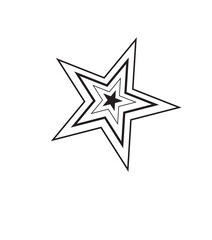 Fototapeta premium mixed star design print on white ground