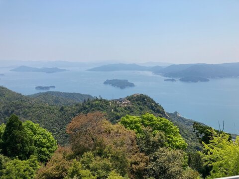 宮島の弥山山頂からの景色