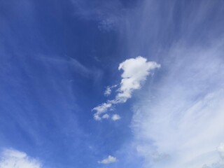Cloudscape with blue sky and white clouds