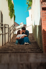 Fototapeta premium beautiful couple in love looking at each other