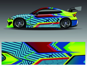 Car wrap decal graphics. Abstract eagle stripe  grunge racing and sport background for racing livery or daily use car vinyl sticker