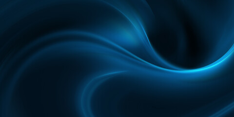 Naklejka premium Soft blue wave gradient mesh wallpaper. Dark blue and light blue color gradient. Beautiful, cool, and modern dark background wallpaper