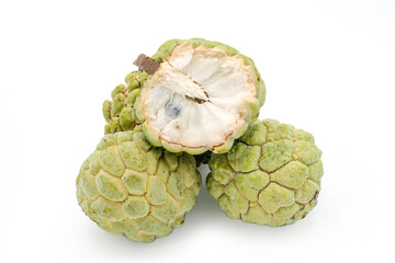 Fototapeta premium custard apple isolated on white