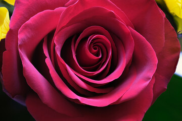 Fototapeta na wymiar Marco photo of a red rose with bristly petals