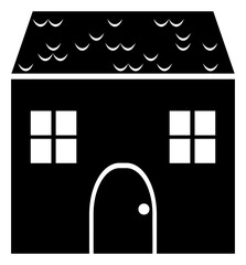 House icon silhouette. Home sign. Homepage vector illustration isolated on white background.