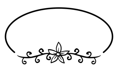 oval flower frame