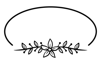 oval flower frame