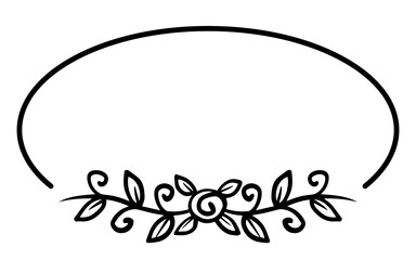 oval flower frame