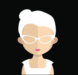 Abstract Girl Avtar Character.In fiction, a character is a person or other being in a narrative vector illustration. many uses for advertising, book page, paintings, printing, mobile wallpaper, mobile