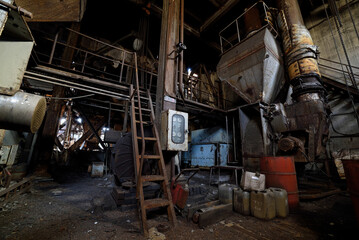 炭鉱施設の廃墟「発電所跡」