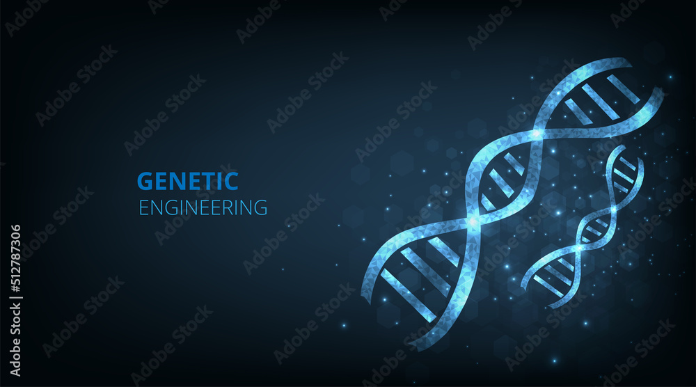 Leinwandbilder graphic of dna with futuristic element.genetics background.depicting innovation in shape of a dna do