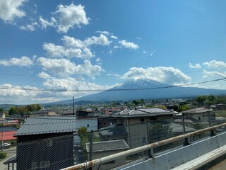 バスから見た富士山