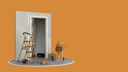 3d visualization of the building interior element