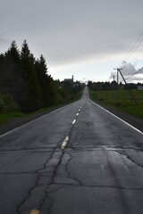 The village road after the storm, Sainte-Apolline, Qu&eacute;bec, Canada