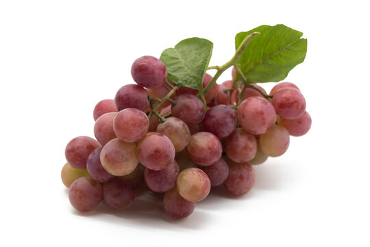 Red grapes or Globe placed on a white background.