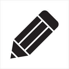 pencil icon vector black design template