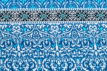 Batik sarong pattern background in Thailand, traditional batik sarong in Asian.