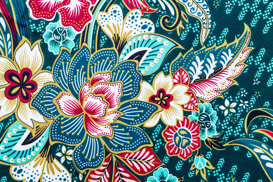 Batik sarong pattern background in Thailand, traditional batik sarong in Asian.