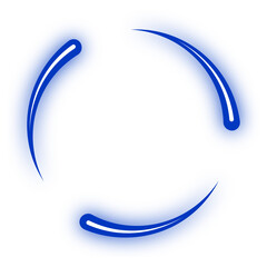 neon line circle frame