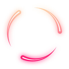 neon gradient line circle frame