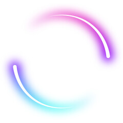 neon gradient line circle frame