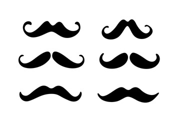 Contour simple line illustration of moustache.