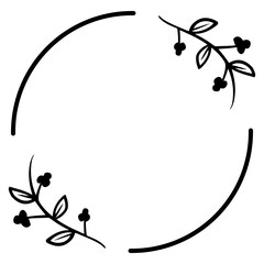 floral circle frame