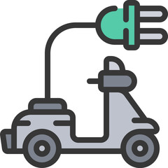 Electric Scooter Icon