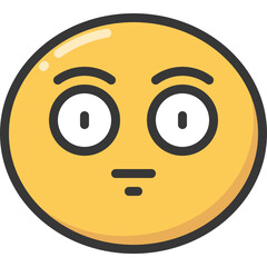 Fototapeta premium Straight Face Icon