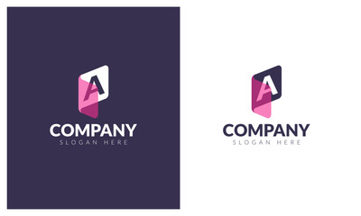 Letter A logo design template. Alphabet logo. Simple vector logo design. Creative concept.