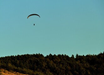 paraglider in the sky