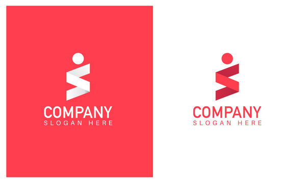 Corporate company logo design template. Human logo. Vector design logo. 