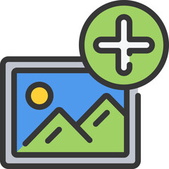 Fototapeta premium Add Image Icon