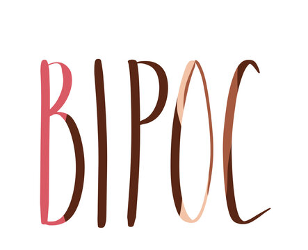 Bipoc Mental Health Awareness Month July Poster With Handwritten Brush Lettering