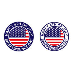 Happy Fourth of July, United States of America Independence Day celebrating round sign