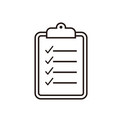 Clipboard line icon. Checklist sign symbol for website and app design on white background