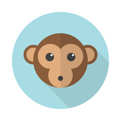 Little monkey head icon design.