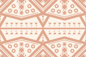 Geometric ethnic oriental pattern traditional Design for background,carpet,wallpaper,clothing,wrapping,fabric,Vector illustration.embroidery style.