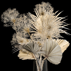  Bouquet Of Dry Palm Leaves And Hogweed