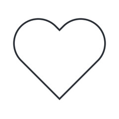 Simple heart mark line. Vector.