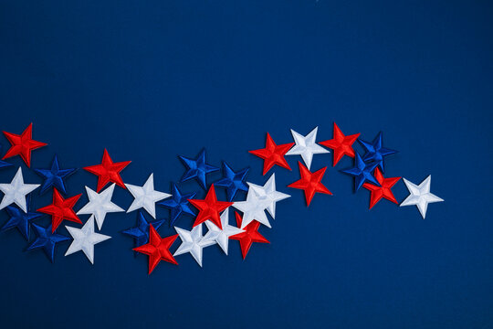 Frame with colored stars for USA independence day celebration