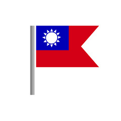 Modern Taiwanese flag. Republic of china. Vector.