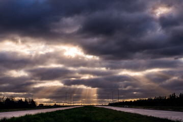 
clouds and sunset