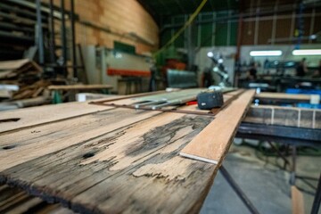 Planche en bois en mauvais état