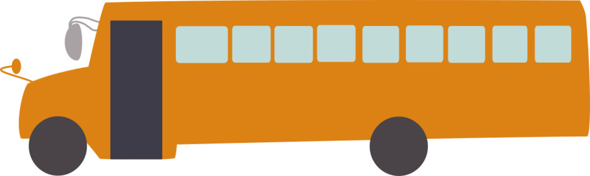 organic vector cartoon bus shape