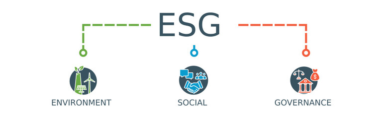 ESG banner web icon vector illustration for Environment Social Governance 