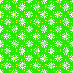 Illustration of seamless pattern with abstract flowers