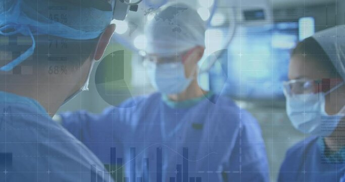 Statistical data processing over team of diverse surgeons performing operation in operation theatre