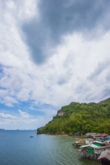 Beautiful landscape of Ao Kram in Dan Sawee Subidstrict,Sawee DIstrict,Chumphon province,Southern Thailand.